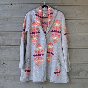 We the Free Free People Wool Blend Multicolor Geometric Aztec Cardigan Small